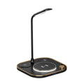 Black Wireless Charging Station & Lamp 4-in-1 